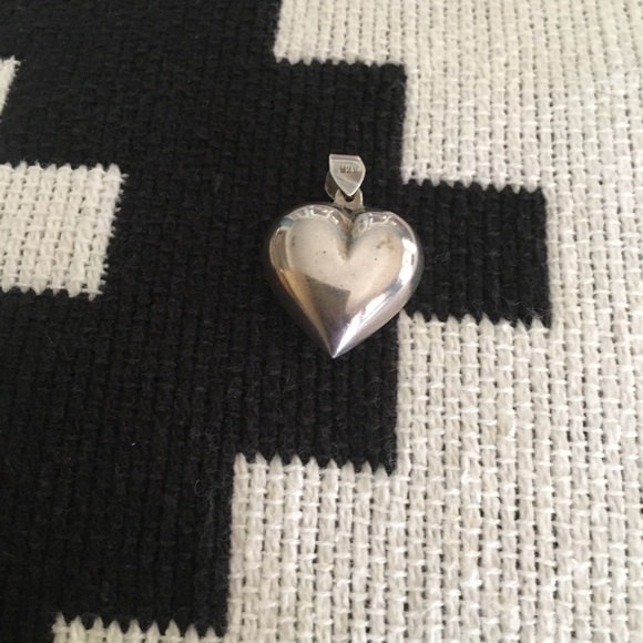 925 Sterling silver vintage heart pendant - Picture 2 of 4